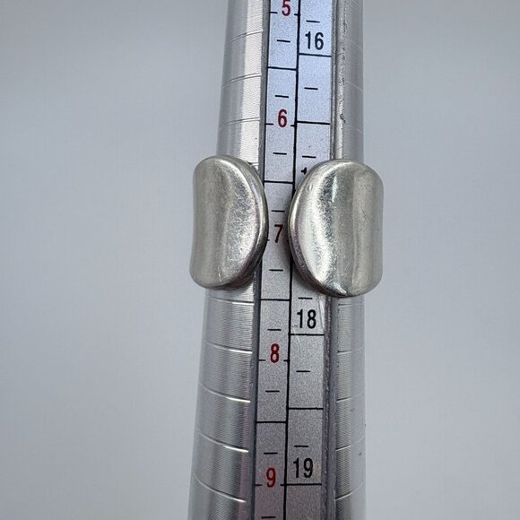 VTG Solid Sterling Silver 925 Rounded Wide Open Tapered Band Ring Size 7 - Picture 7 of 8